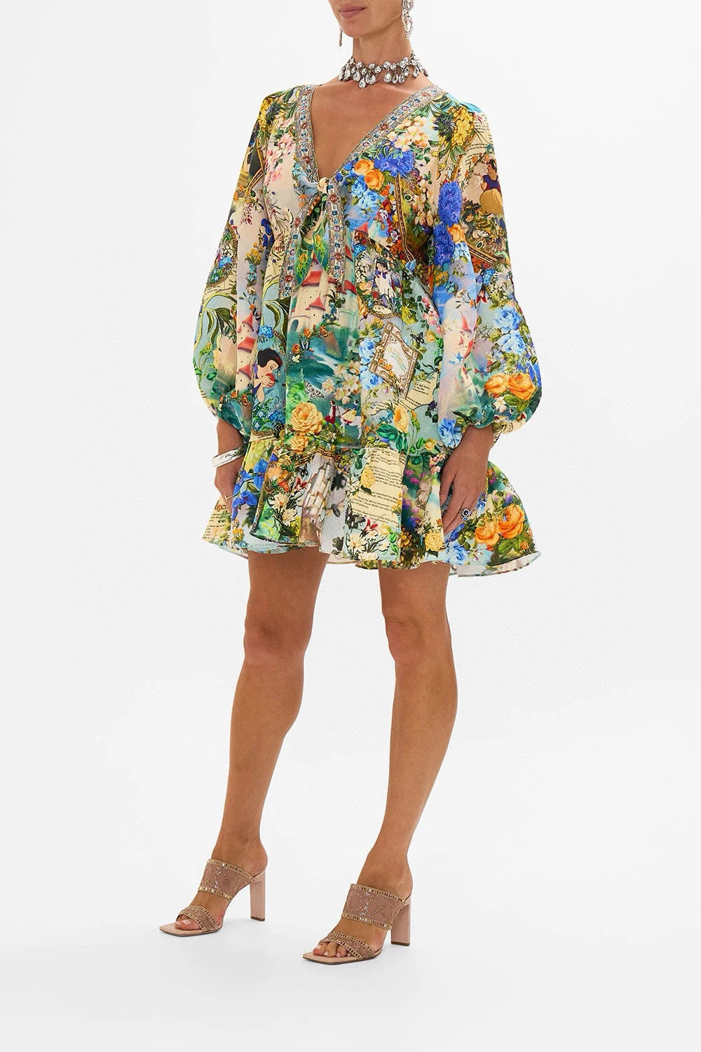 CAMILLA INSPIRED DRESS IN 100% SILK