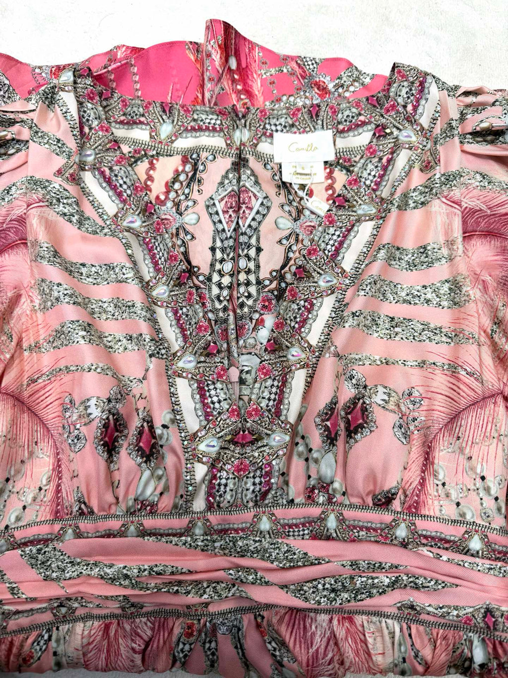 CAMILLA INSPIRED DRESS IN 100% SILK