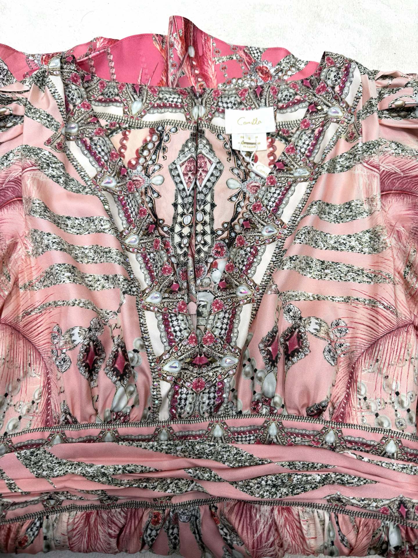 CAMILLA INSPIRED DRESS IN 100% SILK