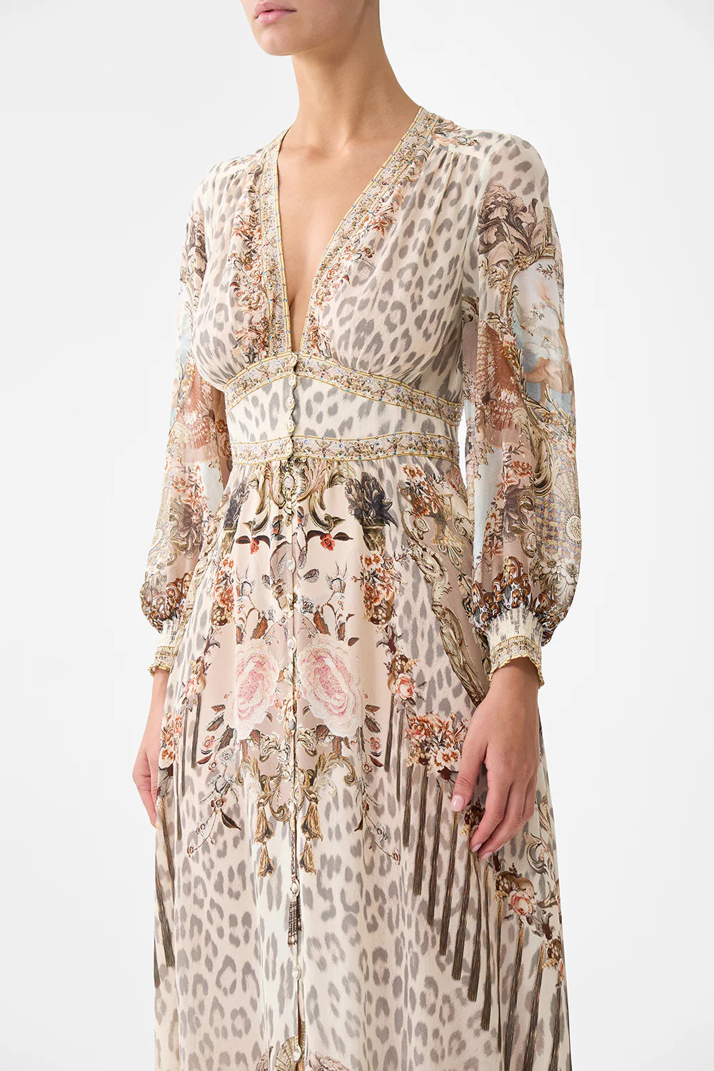 CAMILLA INSPIRED DRESS IN 100% SILK