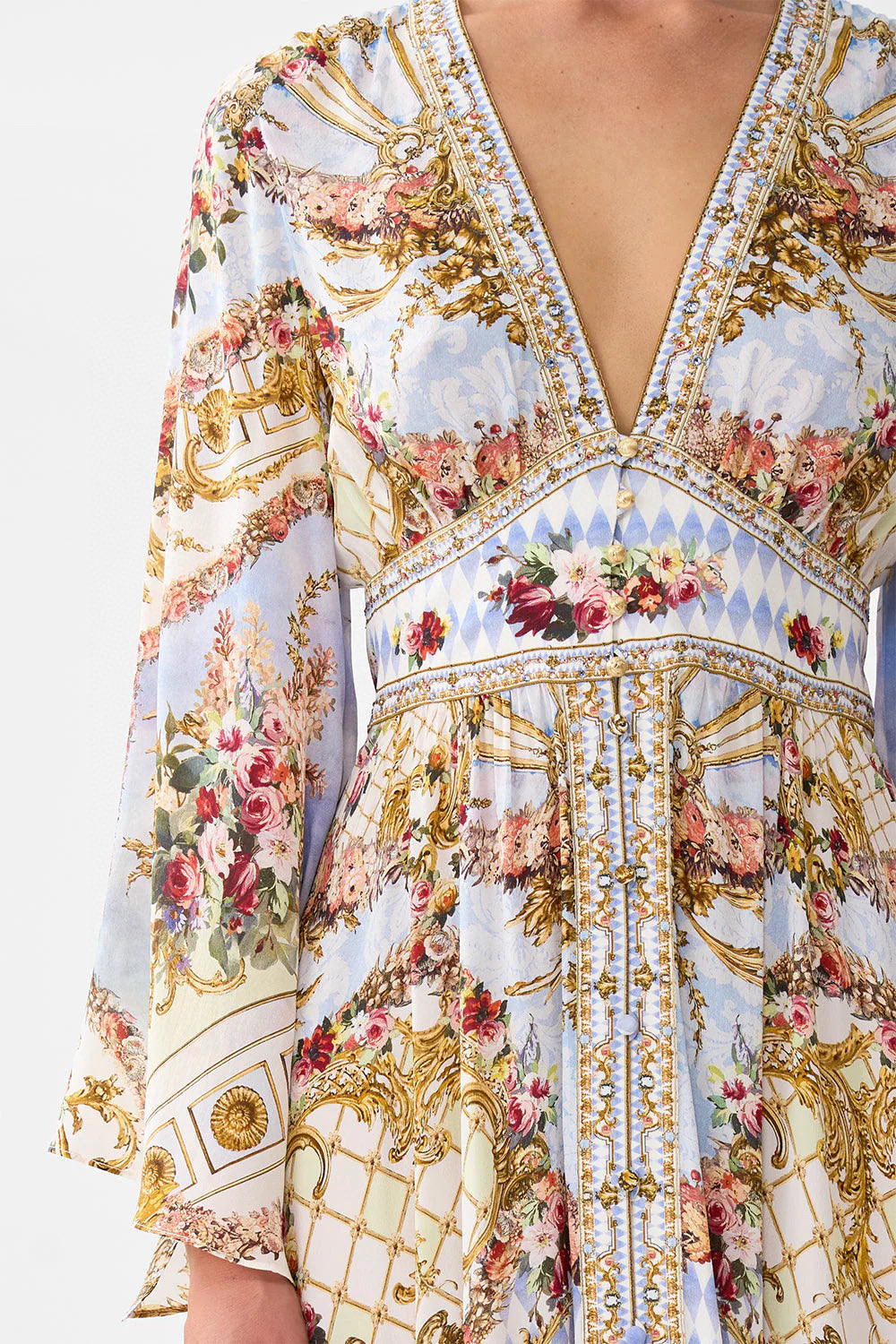 CAMILLA INSPIRED DRESS IN 100% SILK