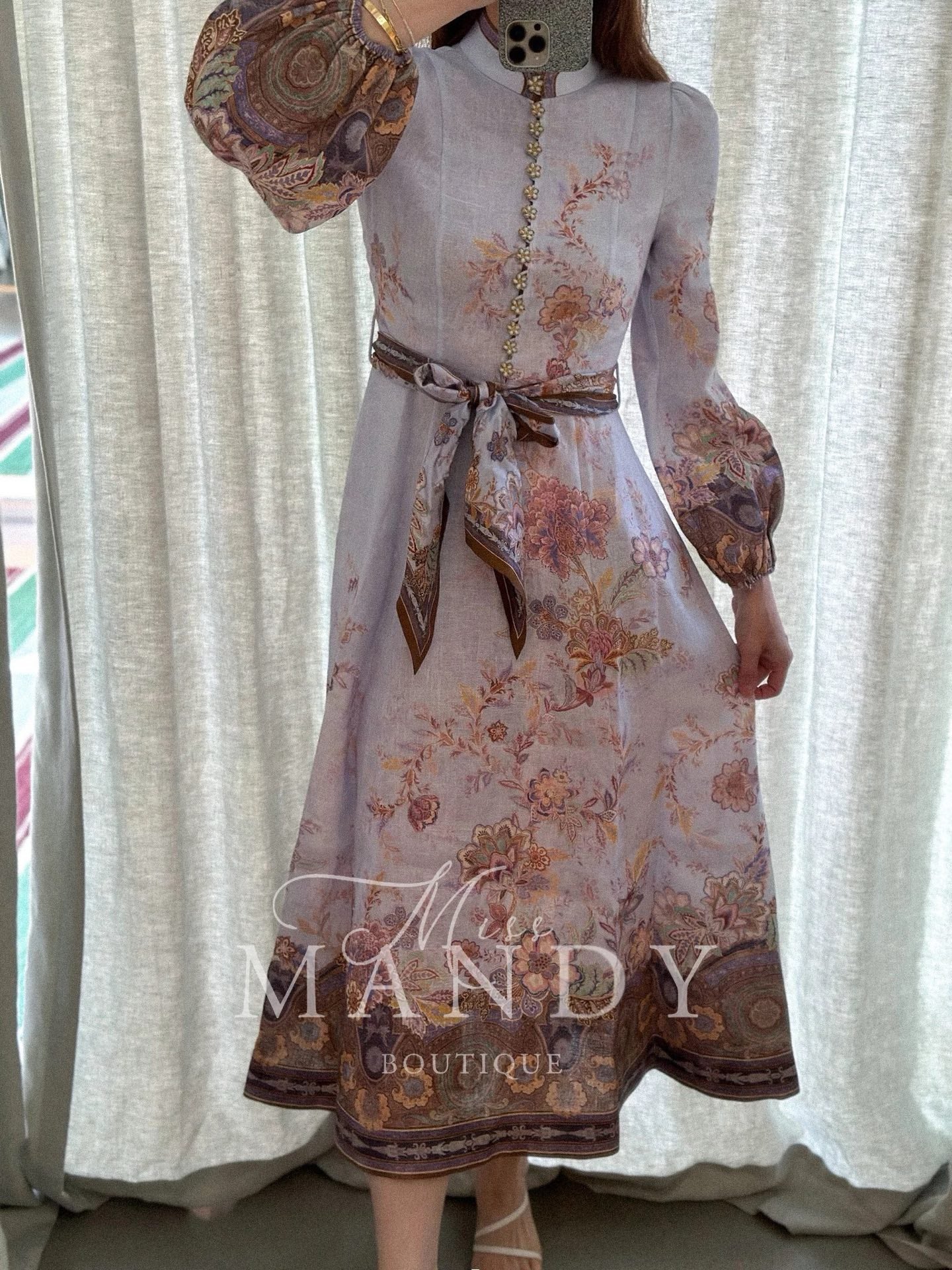 ZIMMERMANN INSPIRED DRESS IN 100% LINEN