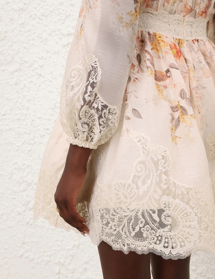 ZIMMERMANN INSPIRED DRESS IN 55% LINEN 45% SILK