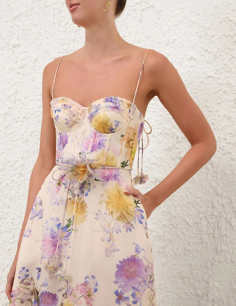 ZIMMERMANN INSPIRED DRESS IN 55% LINEN 45% SILK