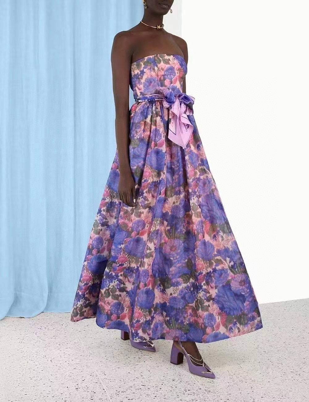 ZIMMERMANN INSPIRED DRESS IN 53% LINEN 47% SILK