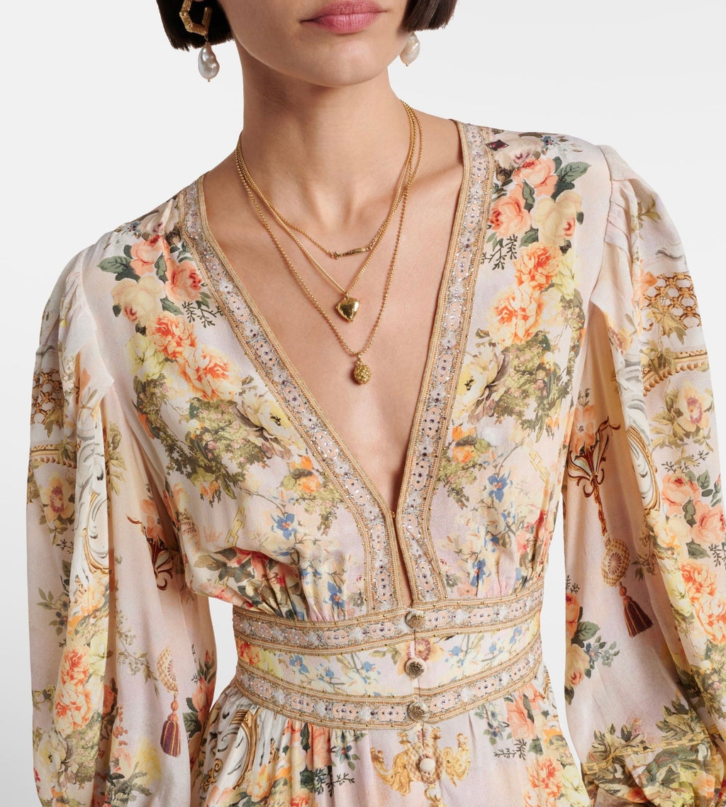 CAMILLA INSPIRED DRESS IN 100% SILK