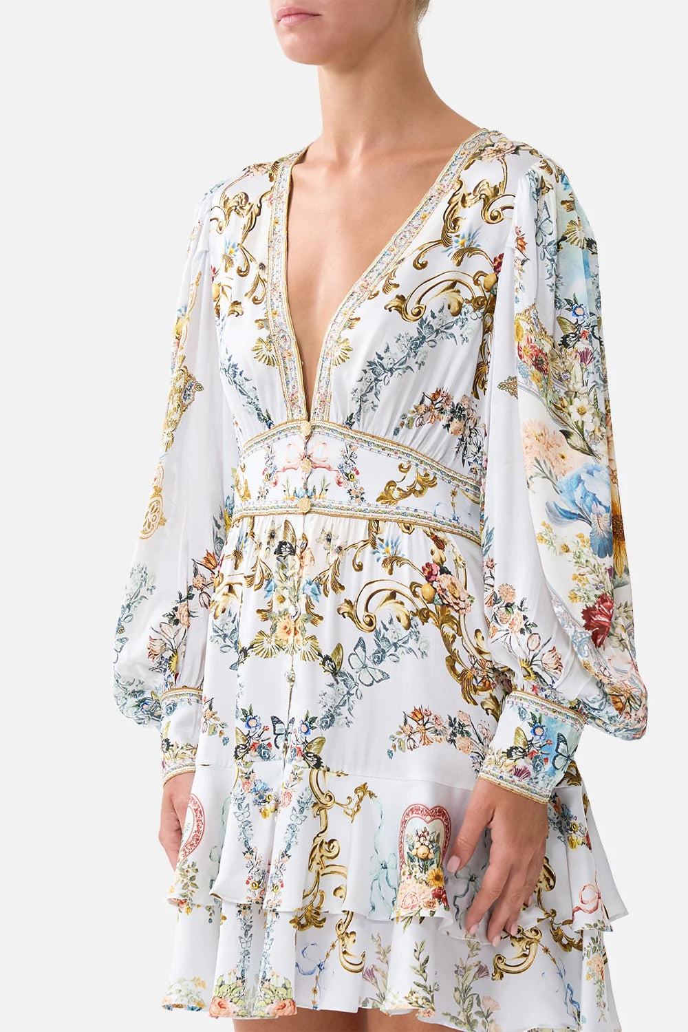 CAMILLA INSPIRED DRESS IN 55% LINEN 45% SILK