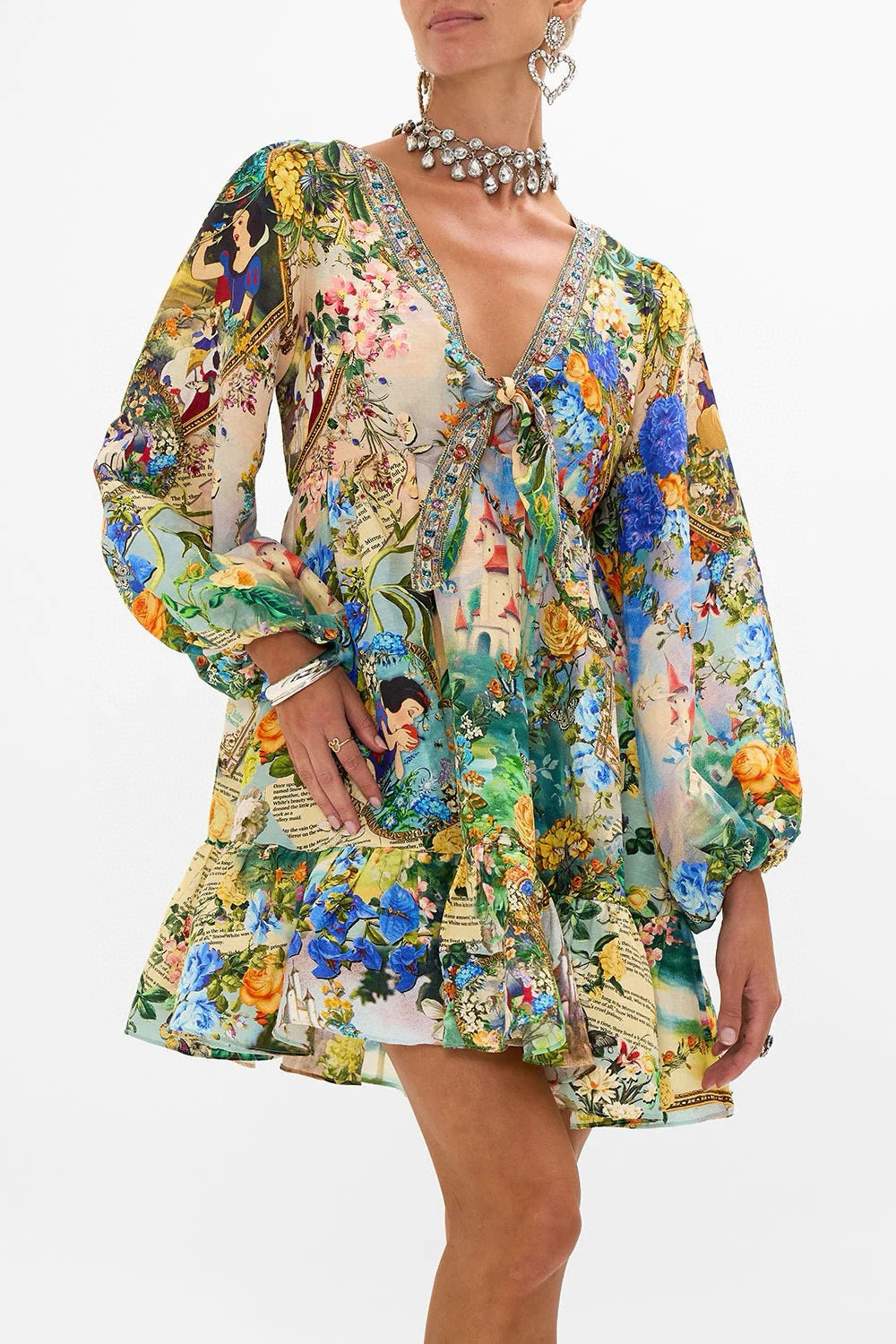 CAMILLA INSPIRED DRESS IN 100% SILK