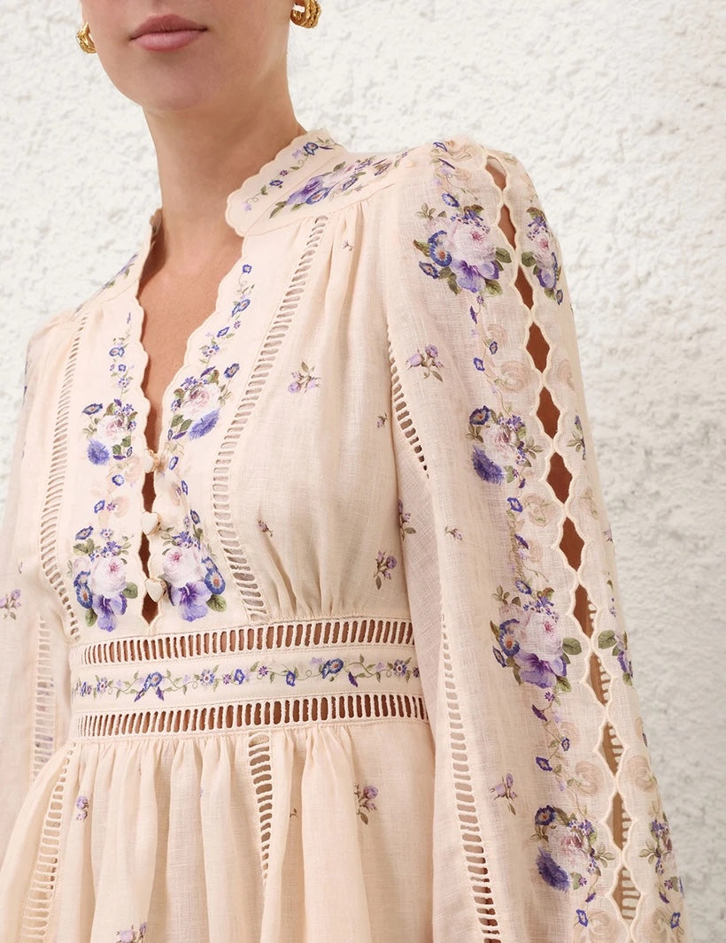 ZIMMERMANN INSPIRED DRESS IN 100% LINEN