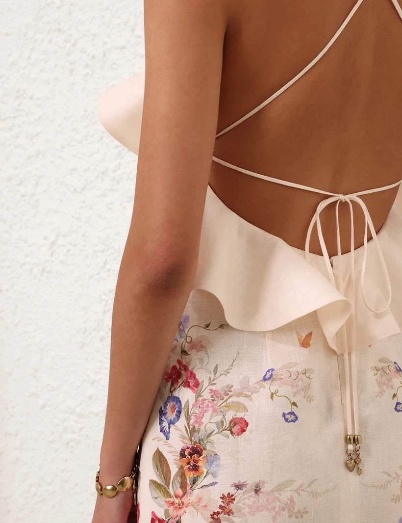 ZIMMERMANN INSPIRED DRESS IN 100% LINEN
