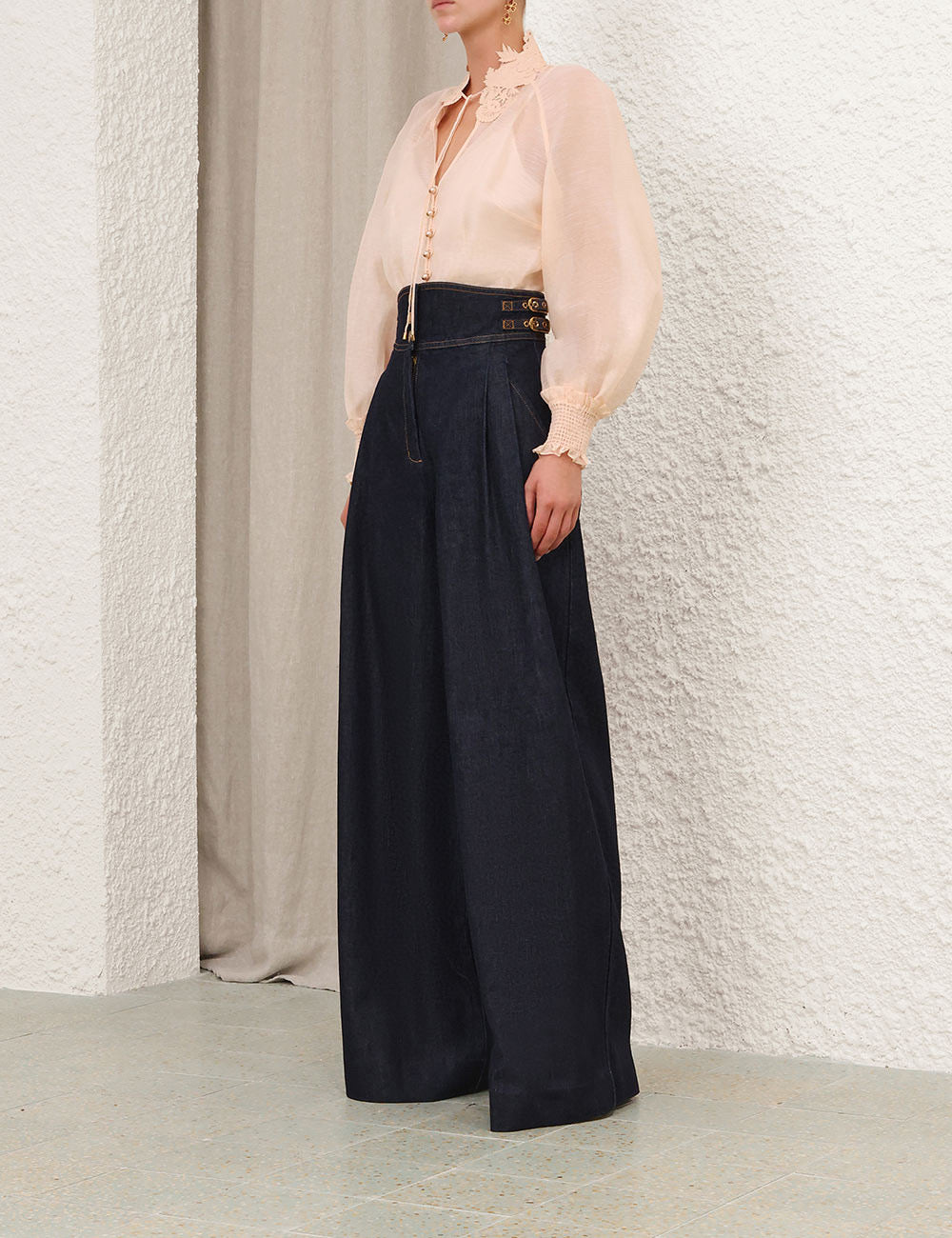 ZIMMERMANN INSPIRED DRESS IN 52% LINEN 48% SILK