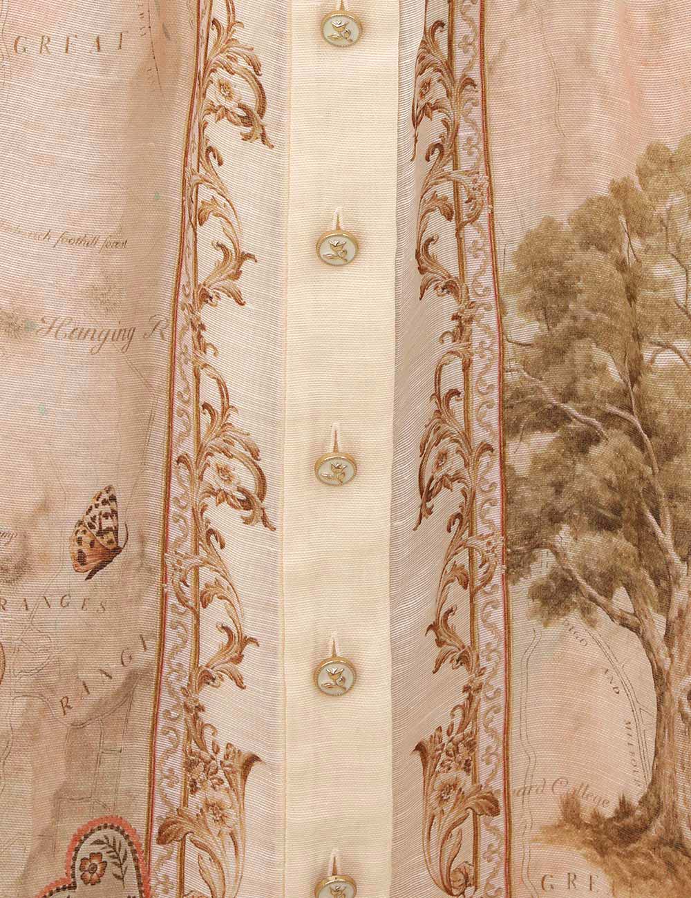 ZIMMERMANN INSPIRED DRESS IN 53% LINEN 47% SILK