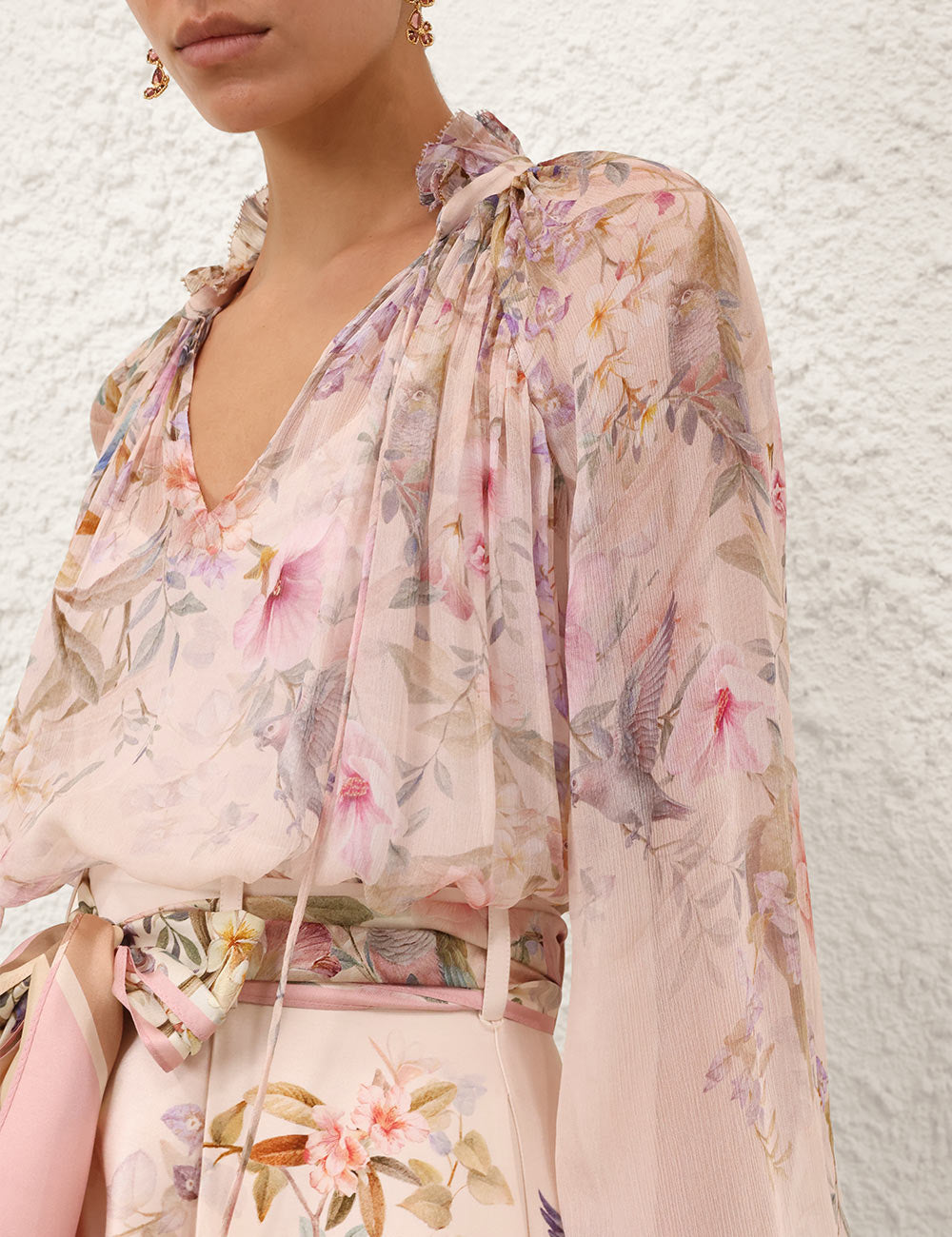 ZIMMERMANN INSPIRED CLOTH SET IN SHIRT IN 100% VISCOSE SHORT IN 100% LINEN
