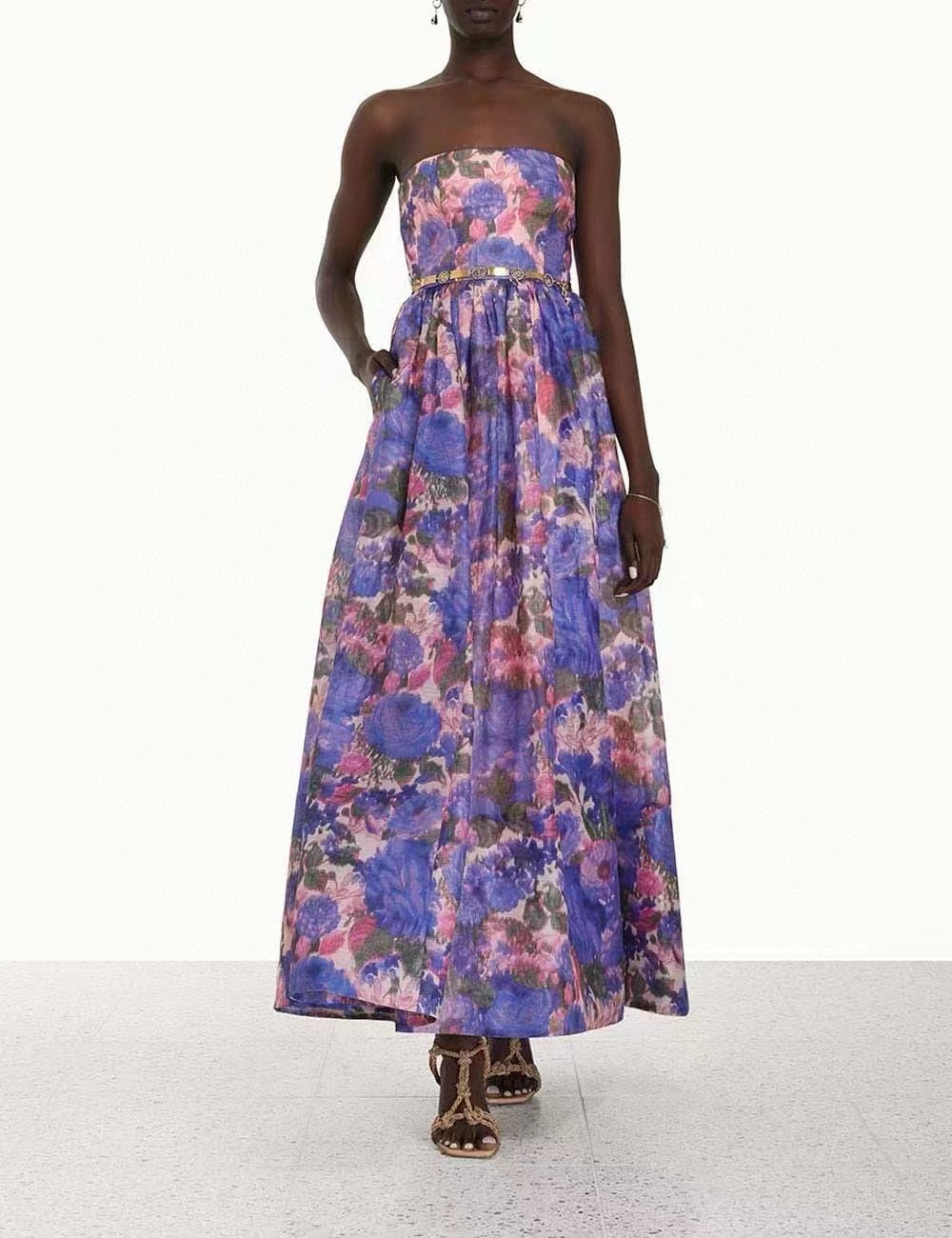 ZIMMERMANN INSPIRED DRESS IN 53% LINEN 47% SILK