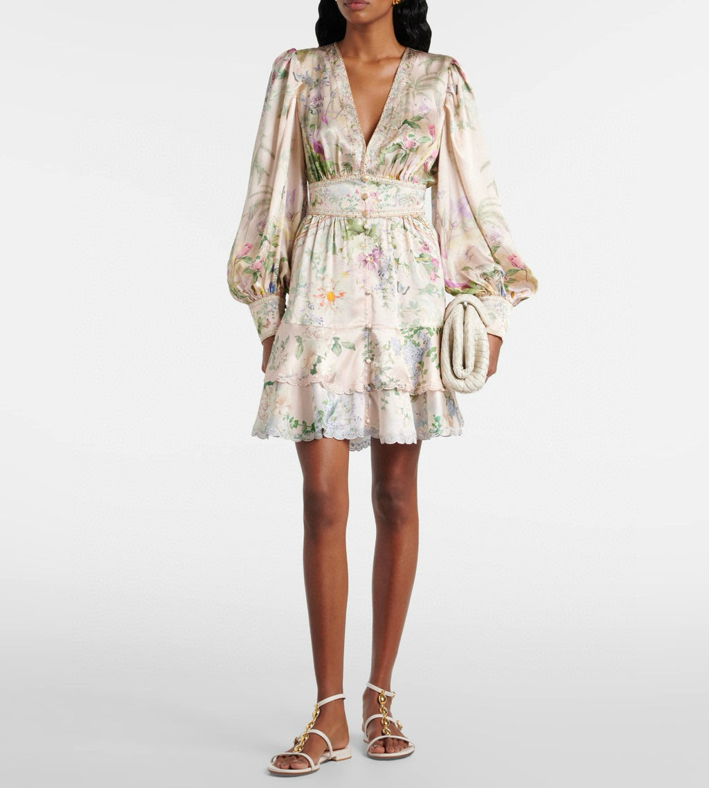 CAMILLA INSPIRED DRESS IN 100% SILK