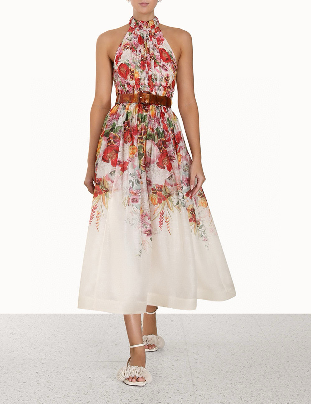 ZIMMERMANN INSPIRED DRESS IN 52% LINEN 48% SILK