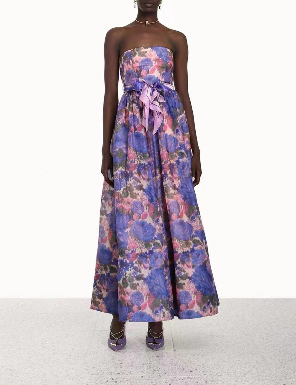 ZIMMERMANN INSPIRED DRESS IN 53% LINEN 47% SILK
