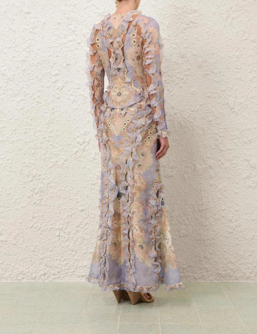 ZIMMERMANN INSPIRED DRESS IN 55% LINEN 45% SILK