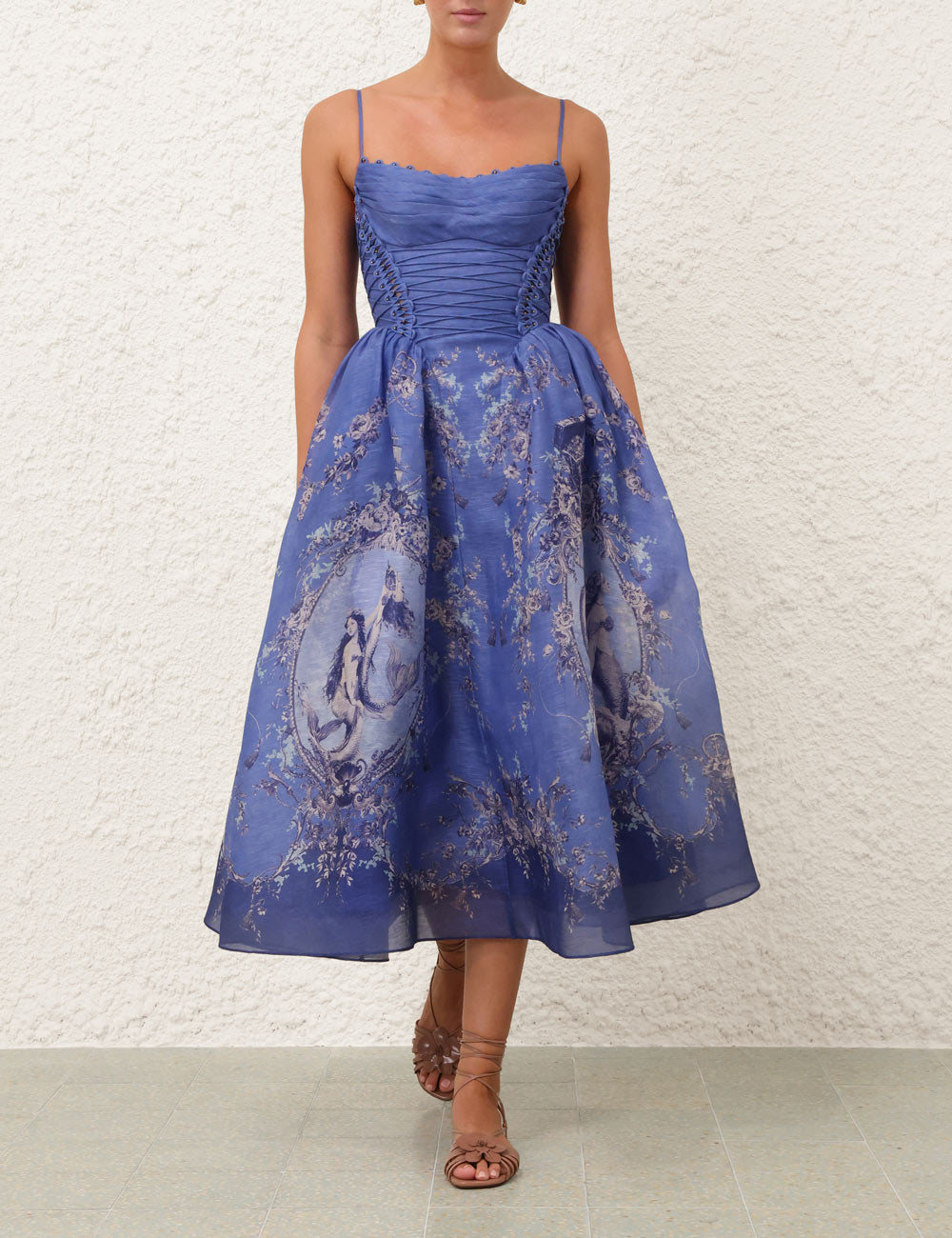 ZIMMERMANN INSPIRED DRESS IN 55% LINEN 45% SILK