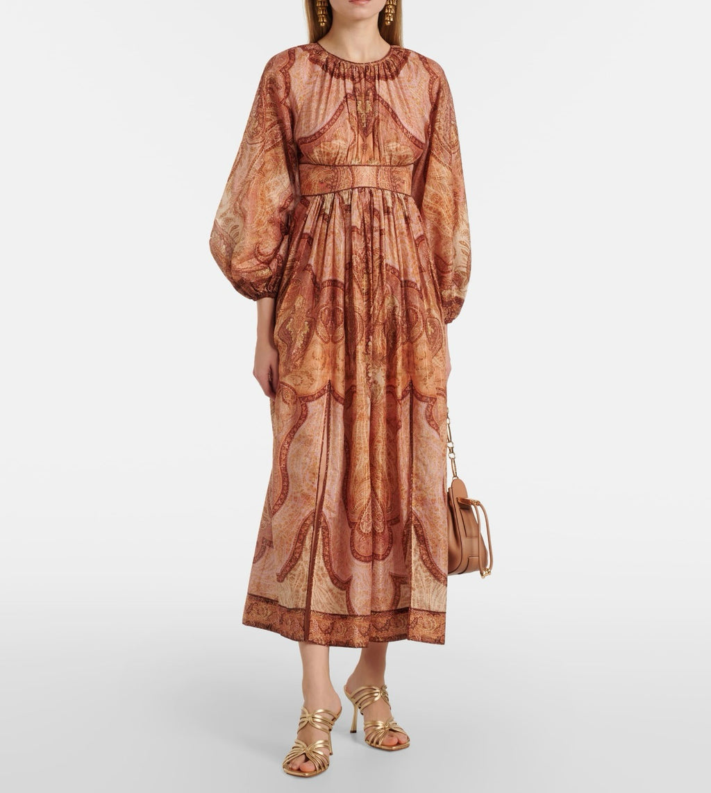 ZIMMERMANN INSPIRED DRESS IN 72% COTTON 25% SILK 3% METALLIZED FIBRE