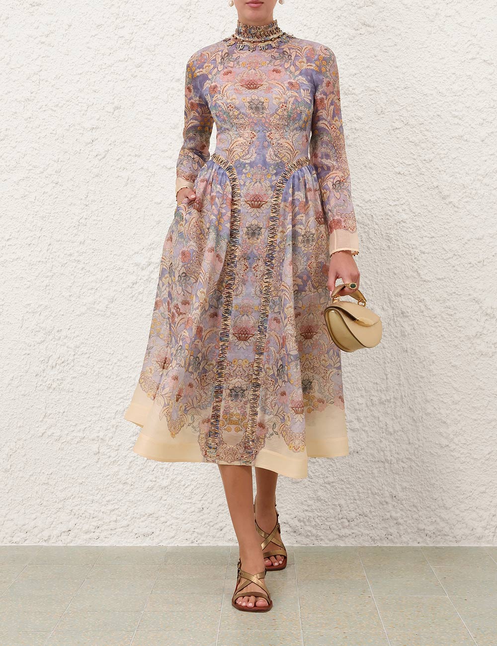 ZIMMERMANN INSPIRED DRESS IN 55% LINEN 45% SILK