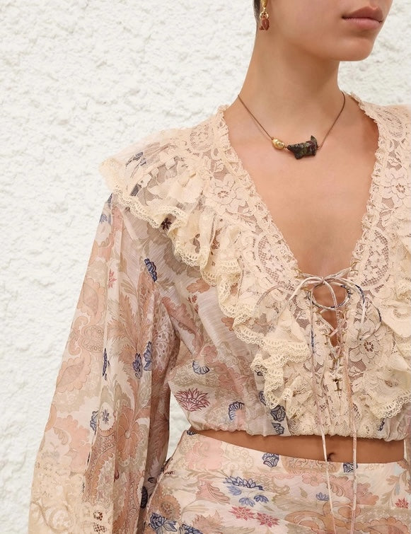 ZIMMERMANN INSPIRED CLOTH SET IN 55% LINEN 45% SILK