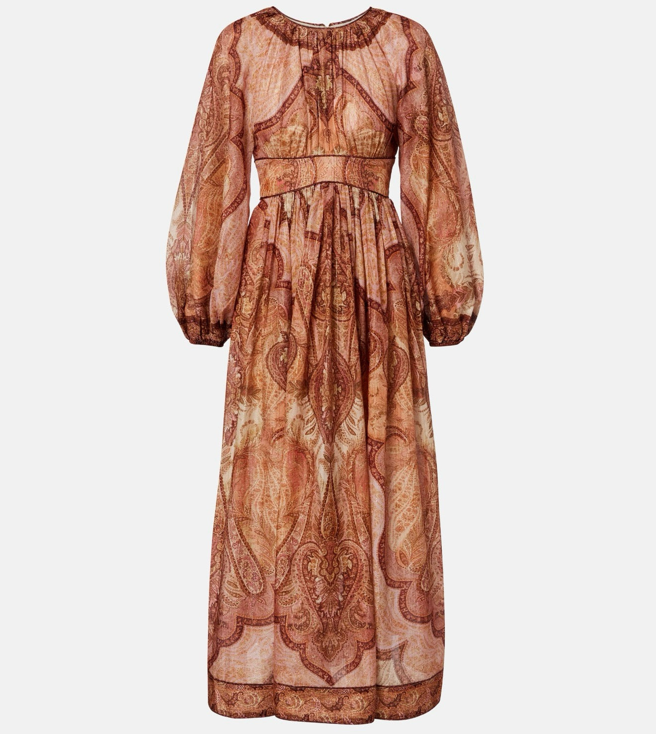 ZIMMERMANN INSPIRED DRESS IN 72% COTTON 25% SILK 3% METALLIZED FIBRE