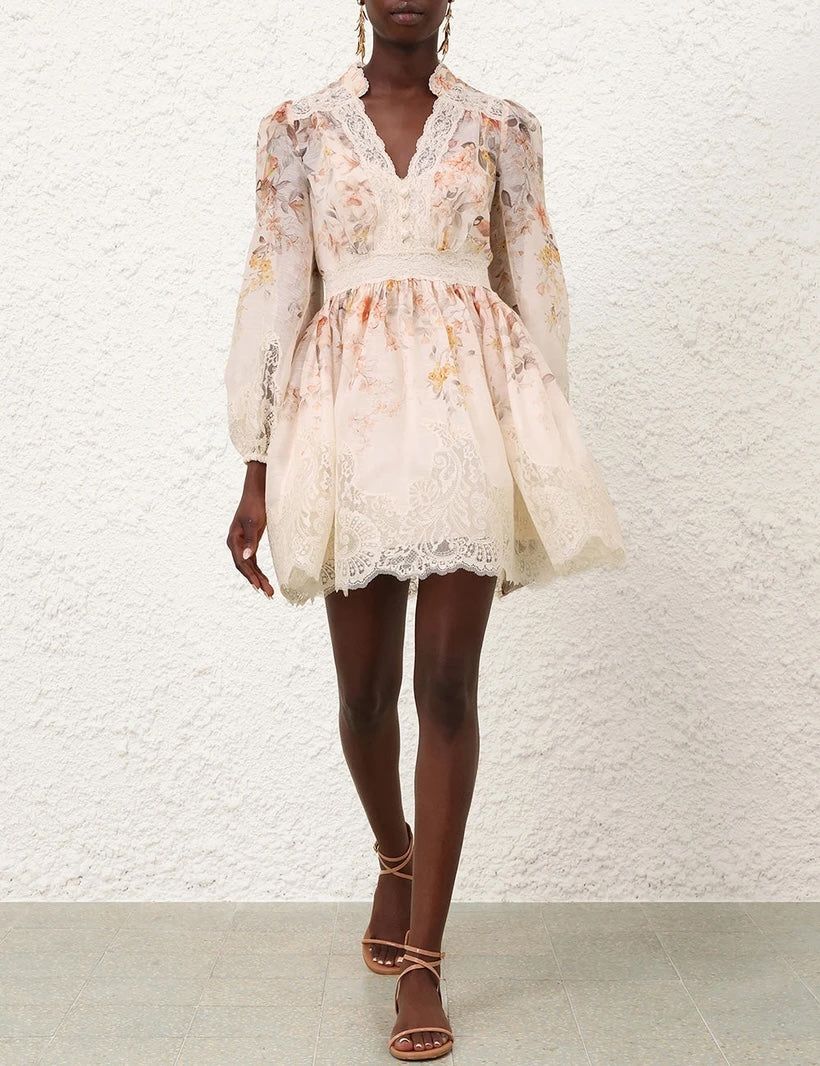 ZIMMERMANN INSPIRED DRESS IN 55% LINEN 45% SILK