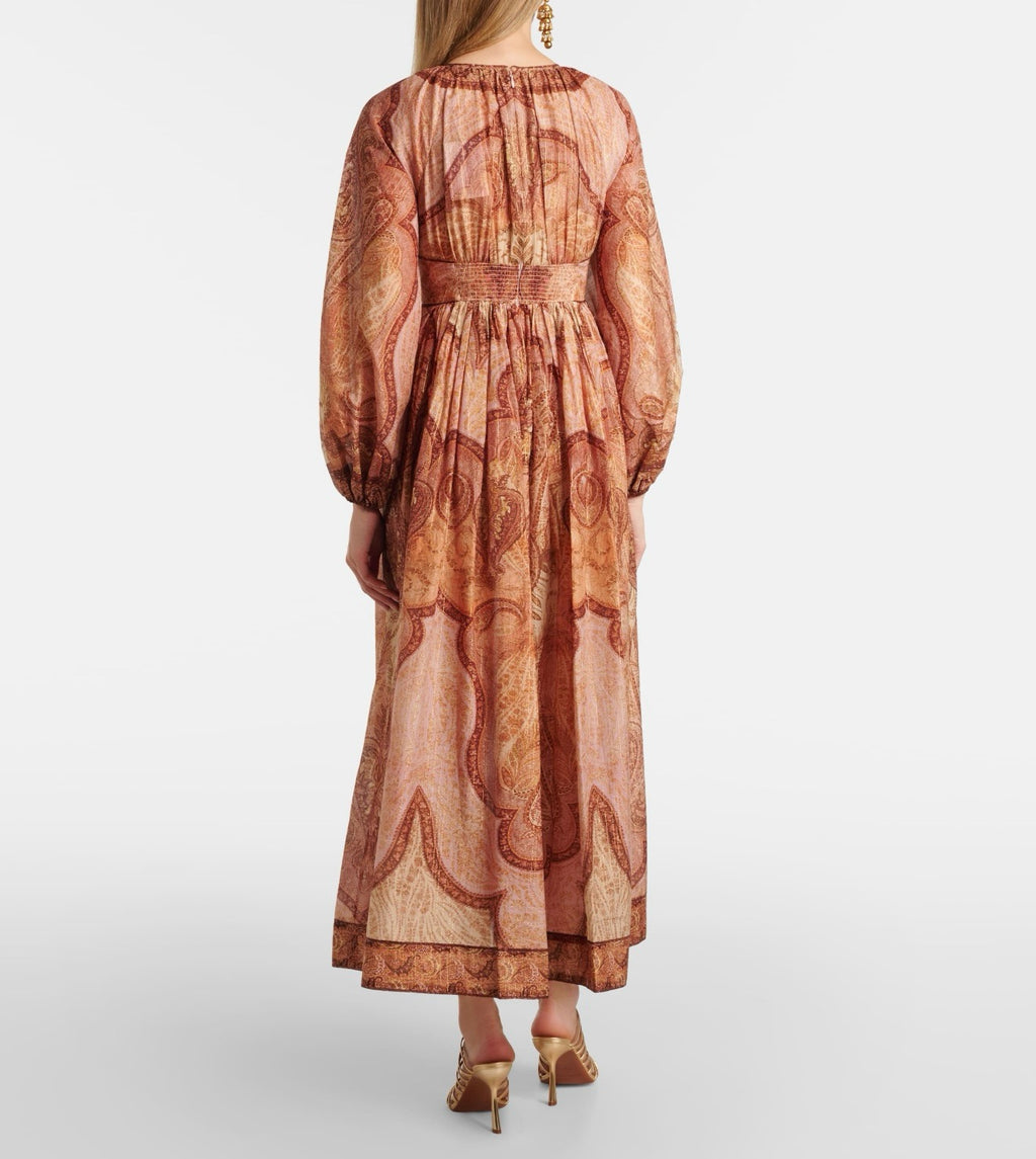 ZIMMERMANN INSPIRED DRESS IN 72% COTTON 25% SILK 3% METALLIZED FIBRE