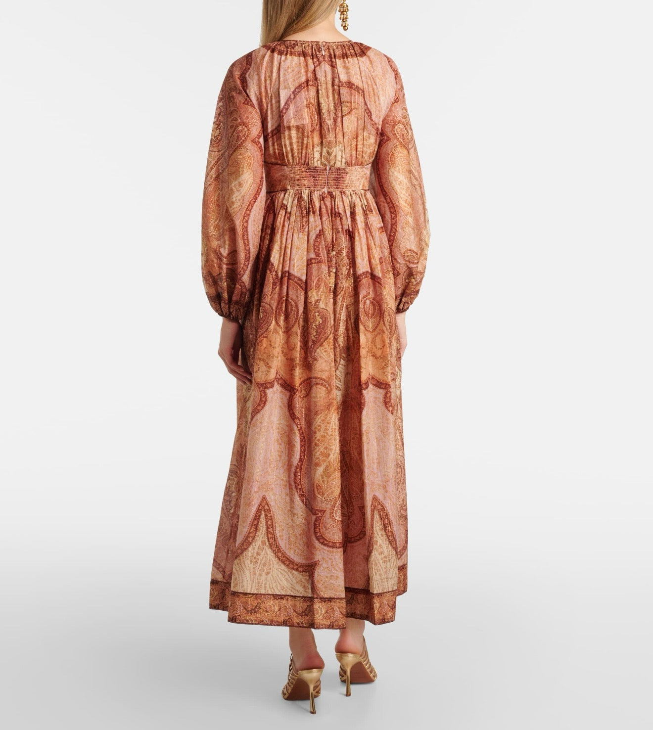 ZIMMERMANN INSPIRED DRESS IN 72% COTTON 25% SILK 3% METALLIZED FIBRE