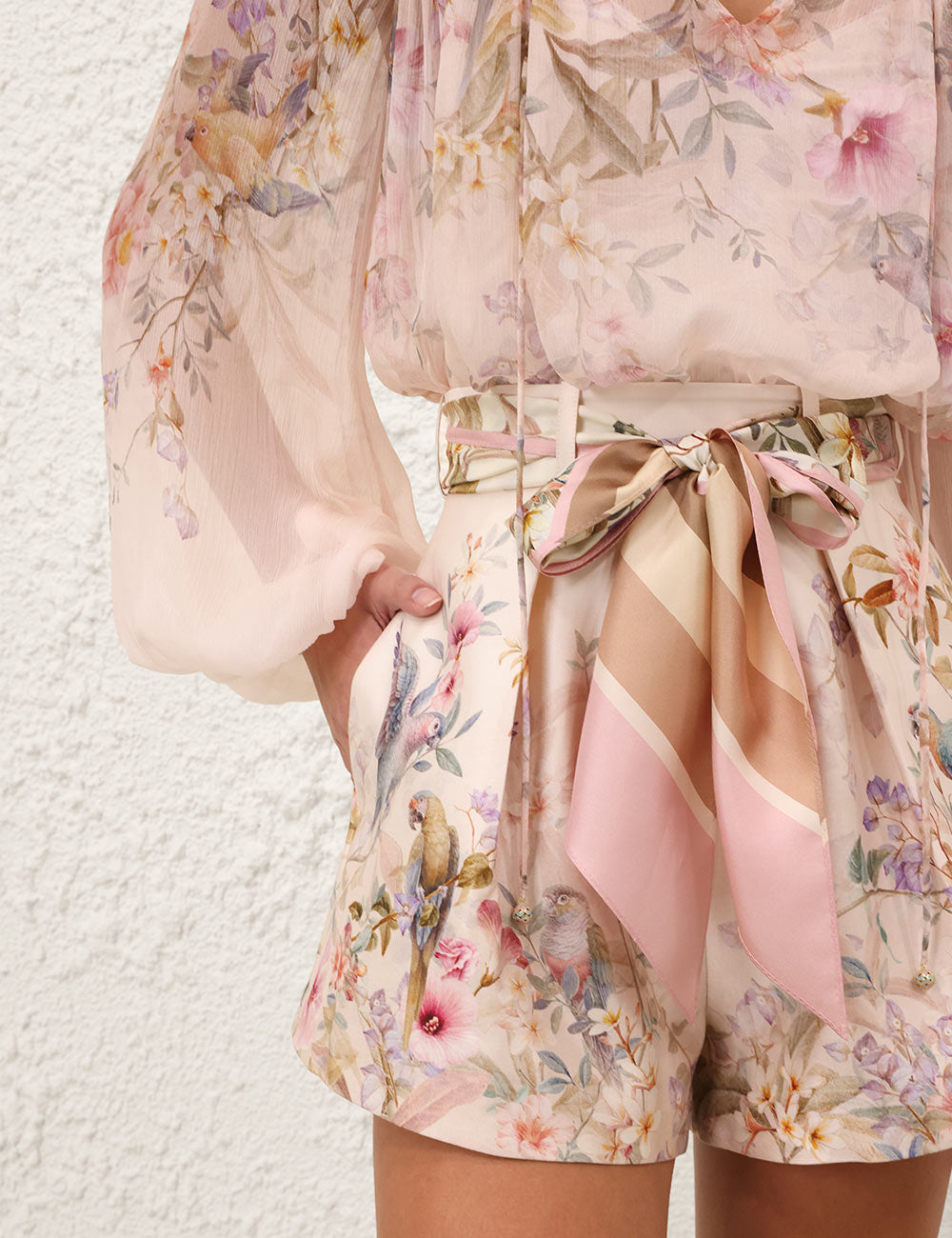 ZIMMERMANN INSPIRED CLOTH SET IN SHIRT IN 100% VISCOSE SHORT IN 100% LINEN