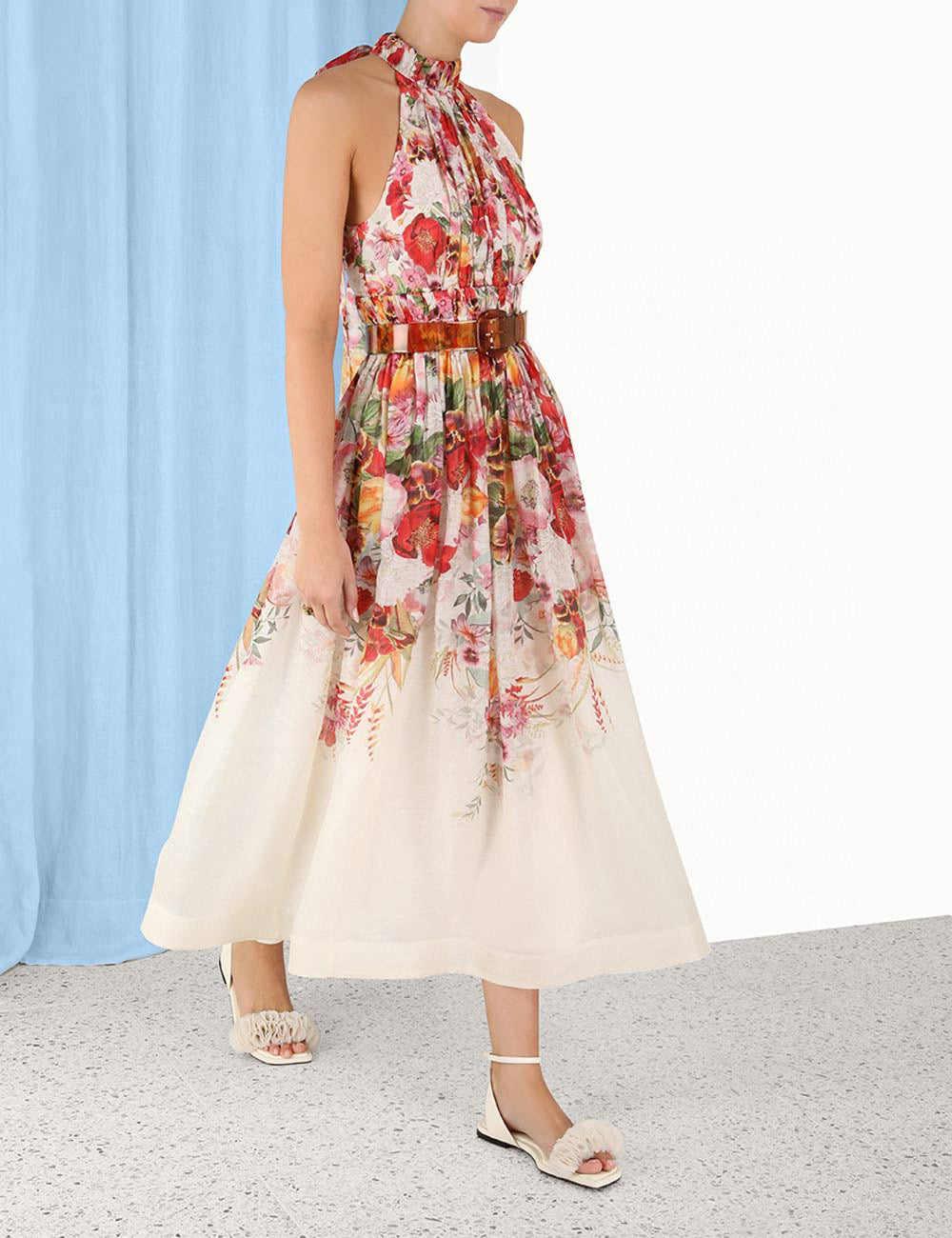 ZIMMERMANN INSPIRED DRESS IN 52% LINEN 48% SILK