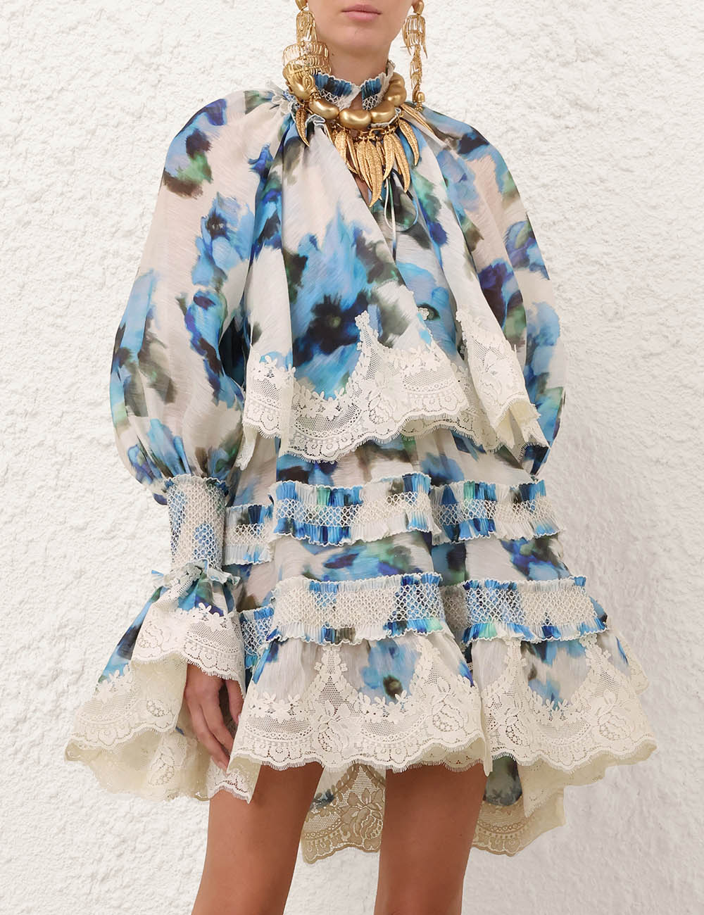 ALCHEMY SHIRRED MINI DRESS