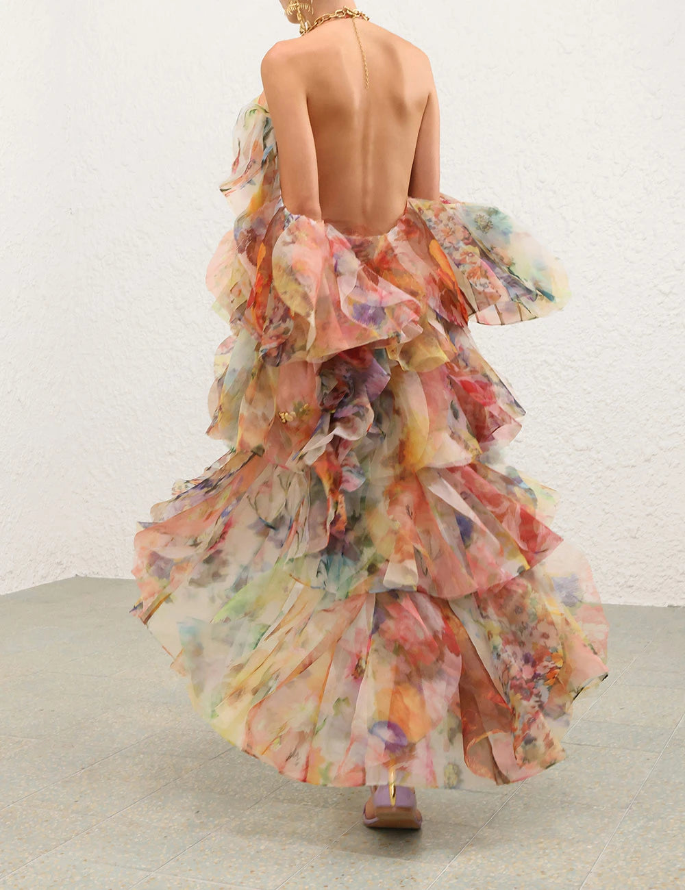 Luna Fanned Maxi Dress