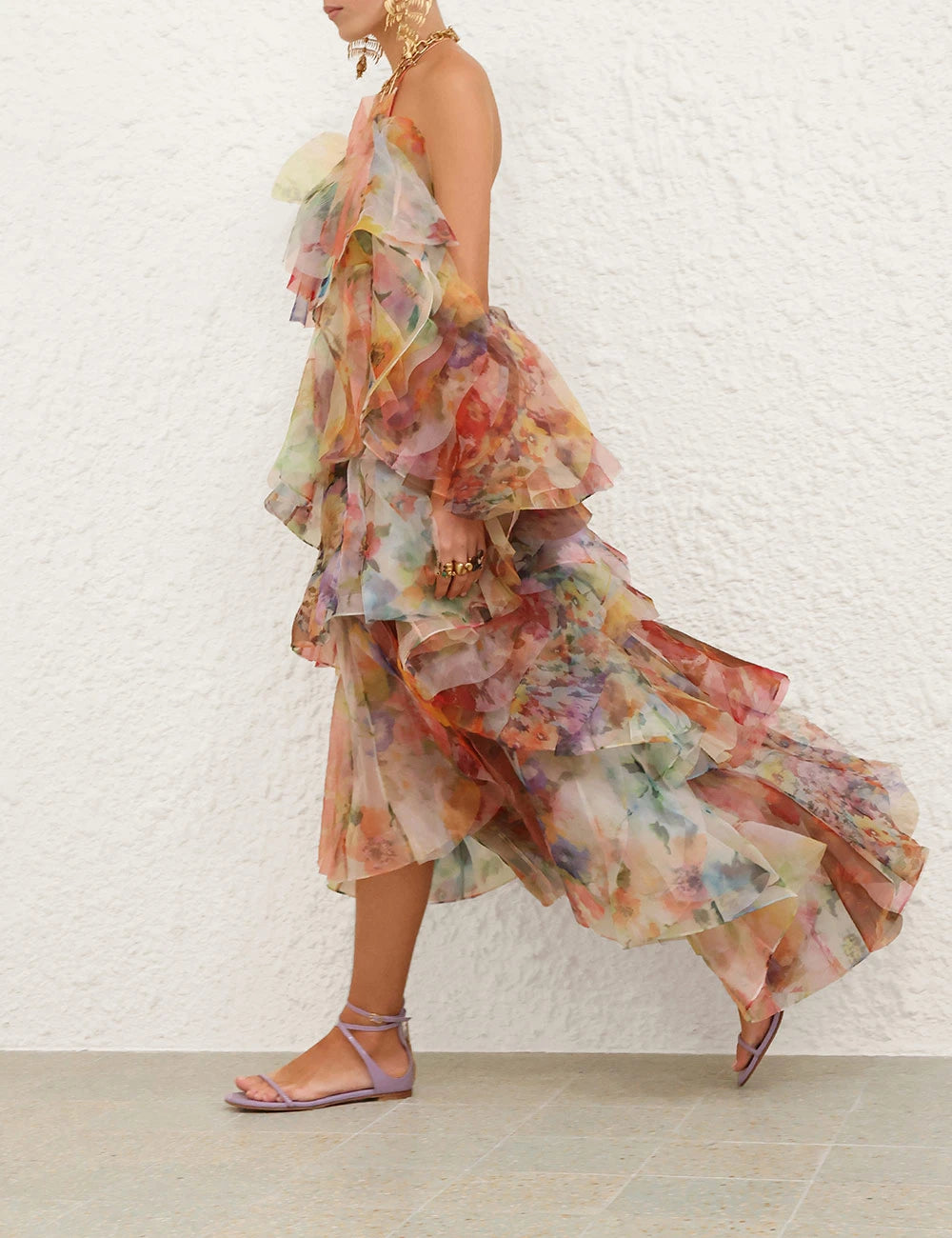 Luna Fanned Maxi Dress