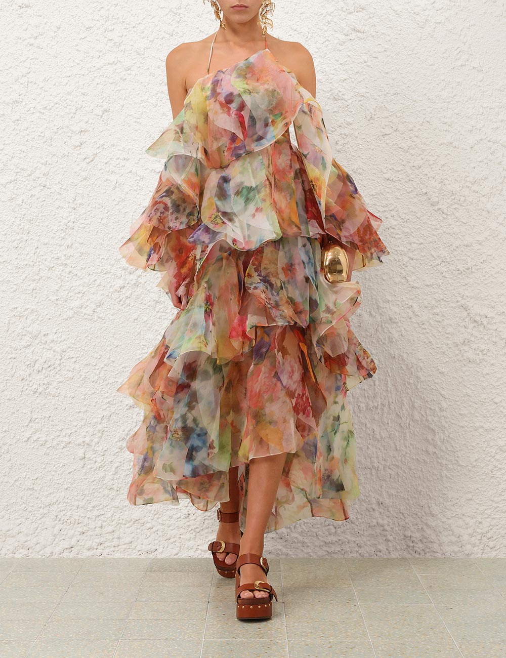 Luna Fanned Maxi Dress